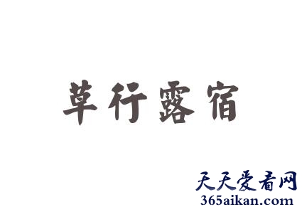 草行露宿是什么意思？草行露宿出自哪里？